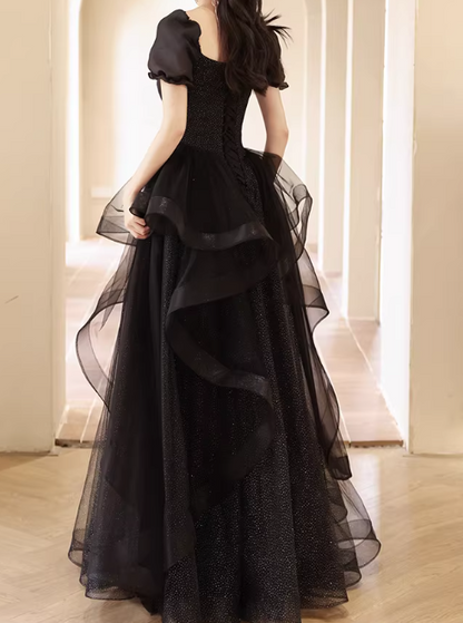 New Arrival Prom Dress V-neck Pleated Tulle Gala Dress Evening Dress Formal Dress  D4505
