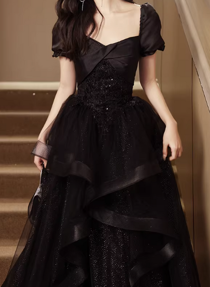 New Arrival Prom Dress V-neck Pleated Tulle Gala Dress Evening Dress Formal Dress  D4505