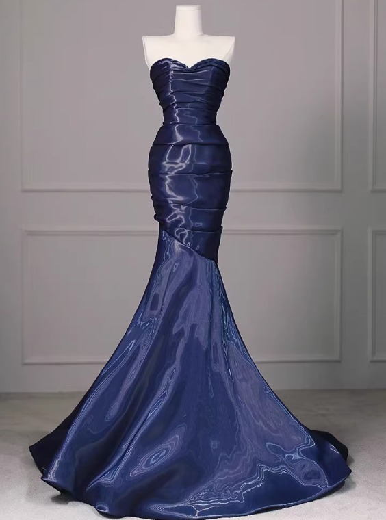 Elegant Prom Dress Sweetheart Pleated Mermaid Gala Dress Evening Dress Formal Dress  D4533