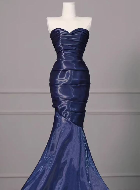 Elegant Prom Dress Sweetheart Pleated Mermaid Gala Dress Evening Dress Formal Dress  D4533