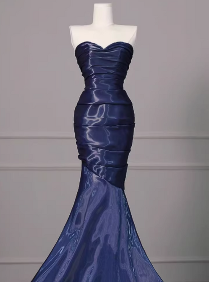 Elegant Prom Dress Sweetheart Pleated Mermaid Gala Dress Evening Dress Formal Dress  D4533