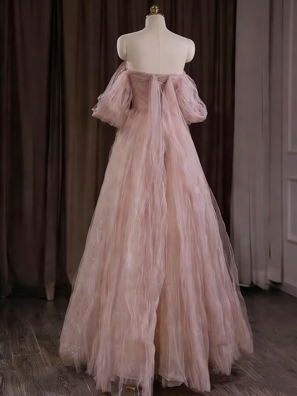 Elelgant Prom Dress Off Shoulder Tulle Gala Dress Evening Dress Formal Dress  D4552