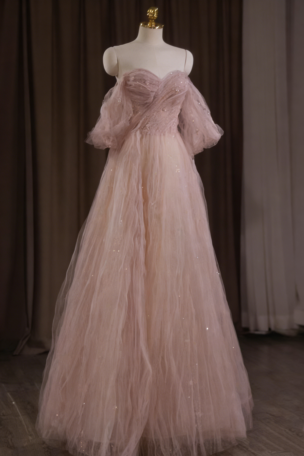 Elelgant Prom Dress Off Shoulder Tulle Gala Dress Evening Dress Formal Dress  D4552