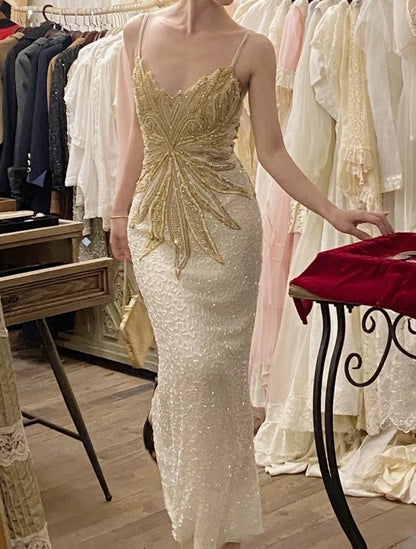 Stunning Prom Dress Spaghetti Straps Fitted Beading Birthday Party Dress Cockatail Dress Evening Dress  D4560