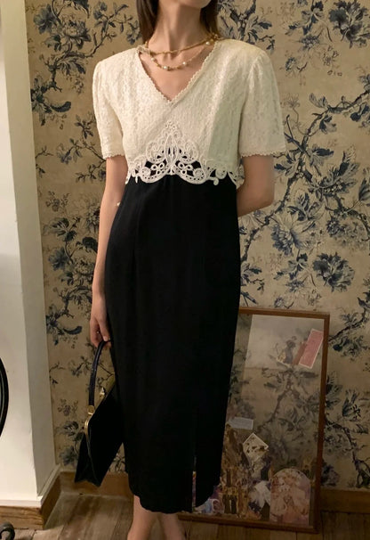 Minimalist Prom Dress V-neck Slit Gala Dress Cockatail Dress Evening Dress  D4562