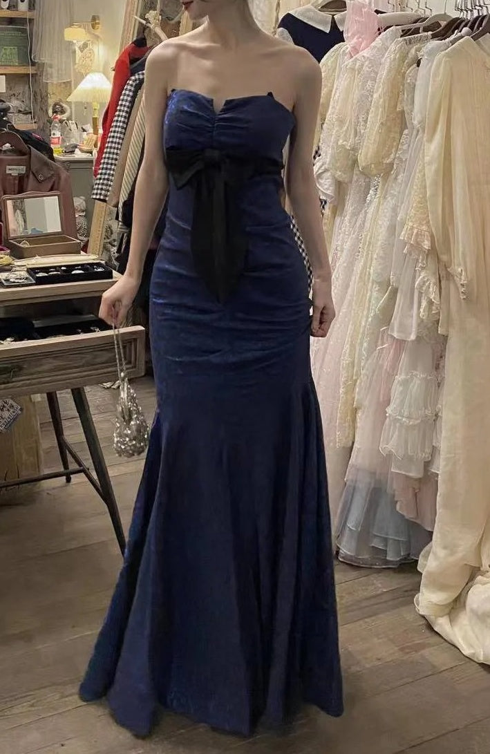 Elegant Prom Dress Strapless Pleated Gala Dress Formal Dress Evening Dress  D4569