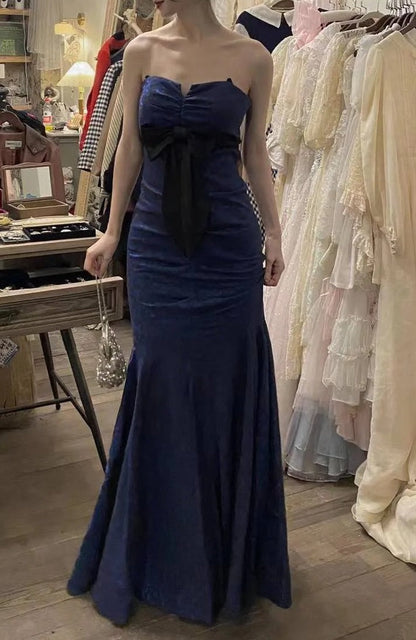 Elegant Prom Dress Strapless Pleated Gala Dress Formal Dress Evening Dress  D4569