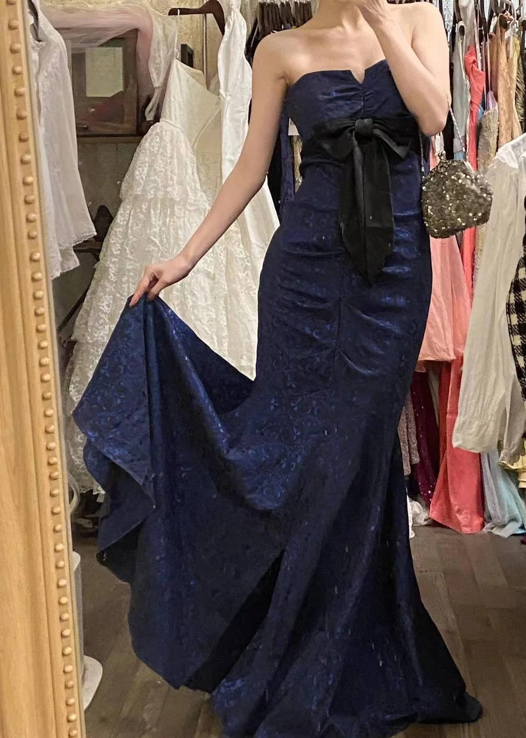 Elegant Prom Dress Strapless Pleated Gala Dress Formal Dress Evening Dress  D4569