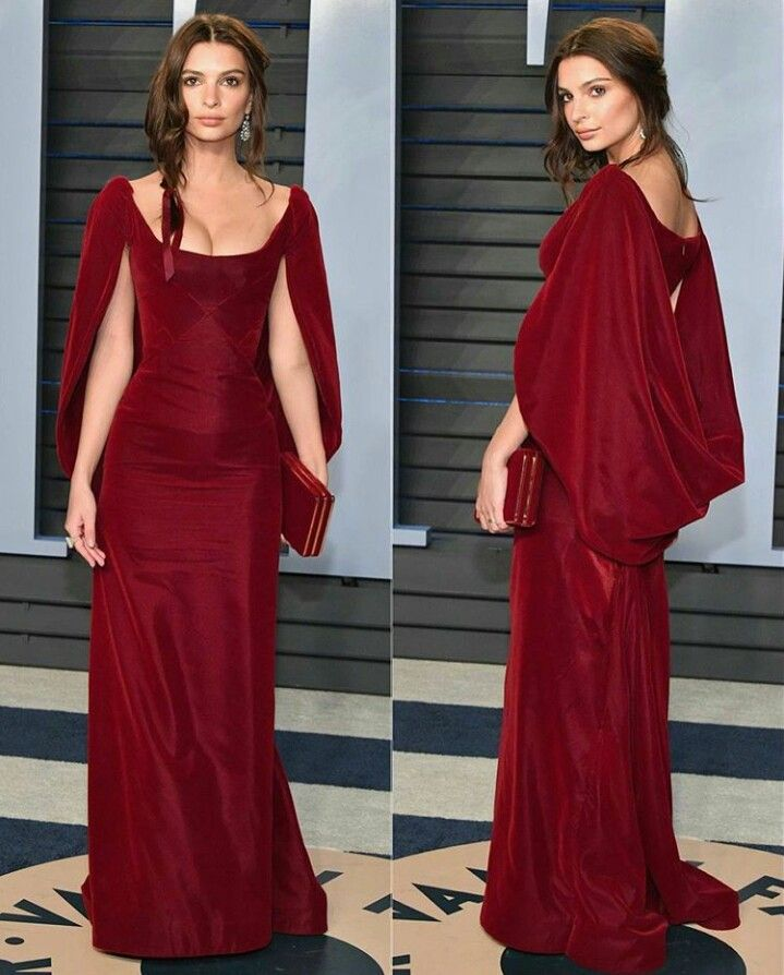 Charming Burgundy Mermaid Satin Long Party Dress Evening Gown MD7746