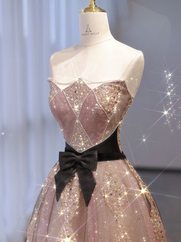 Elegant Strapless A-Line Long Formal Prom Dress, MD7953