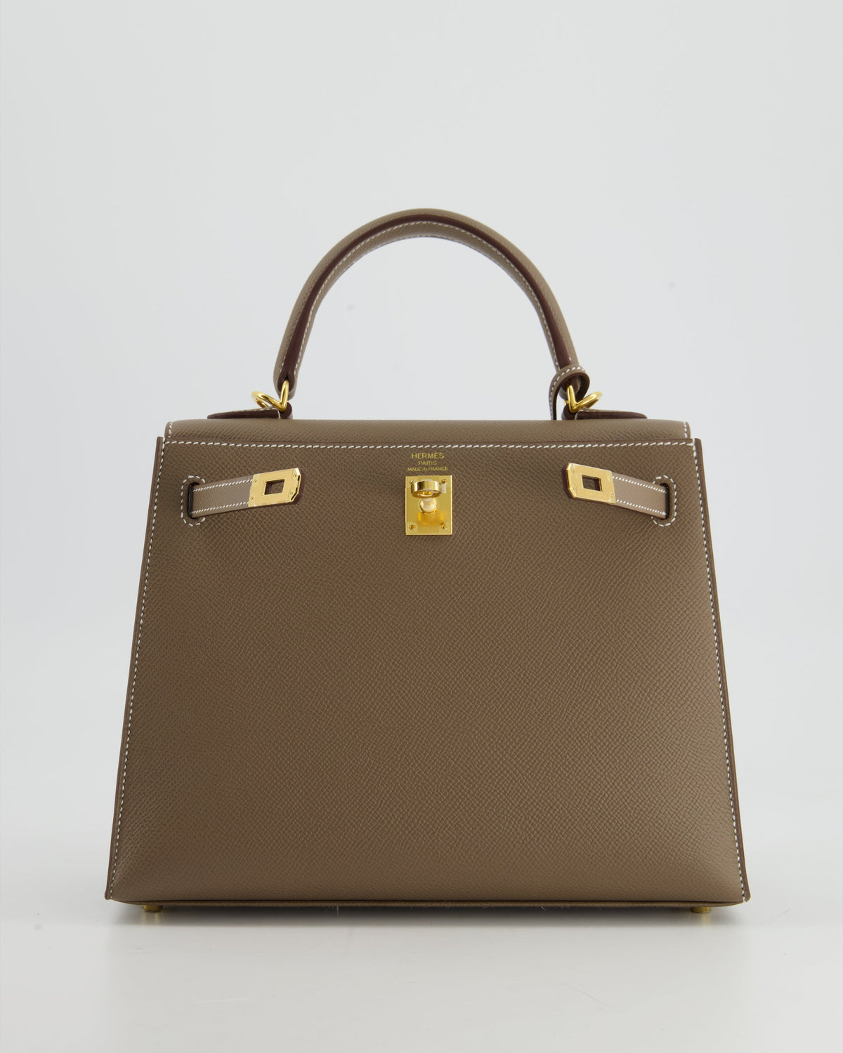 *HOLY GRAIL* Hermès Kelly 25cm Sellier in Etoupe Epsom Leather and Gold Hardware
