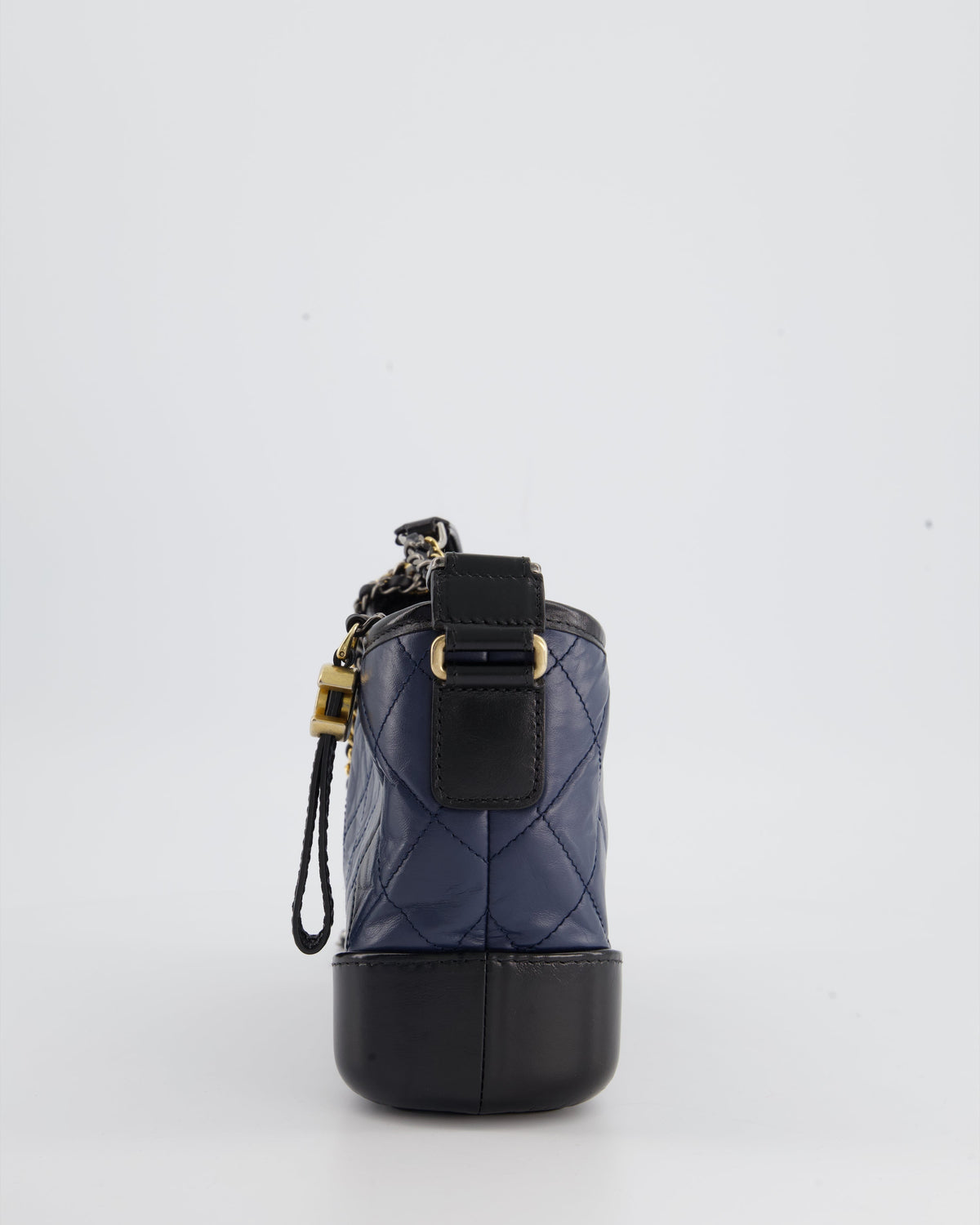 *FIRE PRICE* Chanel Blue & Black Small Gabrielle Bag in Lambskin Leather with Mixed Hardware