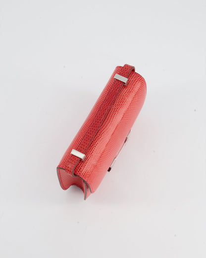 *RARE* Hermès Micro Constance Bag 13cm in Rouge Lizard with Palladium Hardware