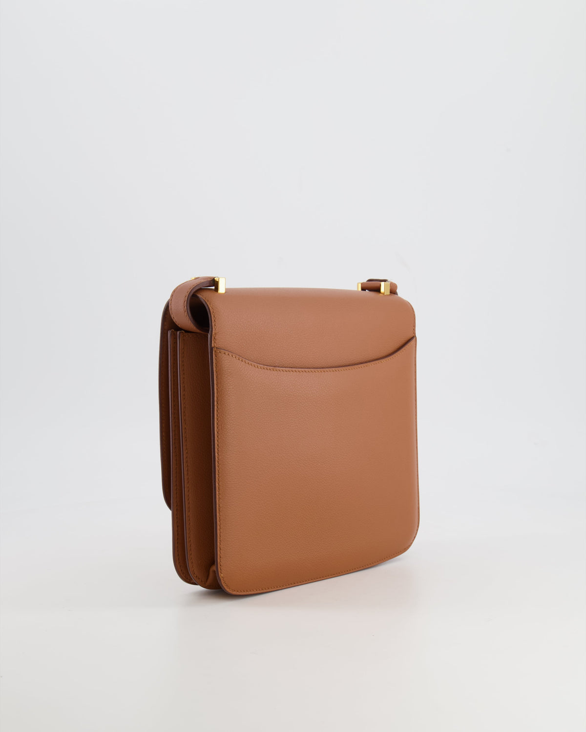 Hermès 2002 20cm Shoulder Bag in Gold Evercolor Leather with Gold Hardware
