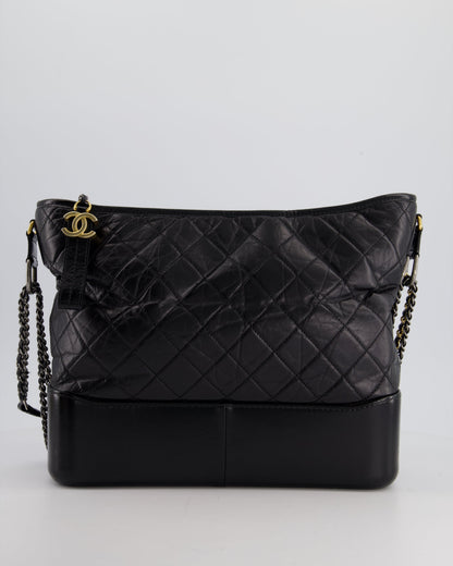 Chanel Black Large Gabrielle Bag in Lambskin Leather with Mixed Hardware
