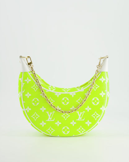 *HOT* Louis Vuitton Neon Yellow Jacquard  Monogram Loop Bag with Champagne Gold Hardware