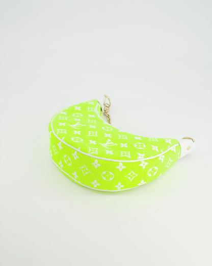 *HOT* Louis Vuitton Neon Yellow Jacquard  Monogram Loop Bag with Champagne Gold Hardware