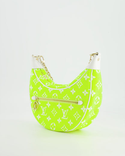 *HOT* Louis Vuitton Neon Yellow Jacquard  Monogram Loop Bag with Champagne Gold Hardware