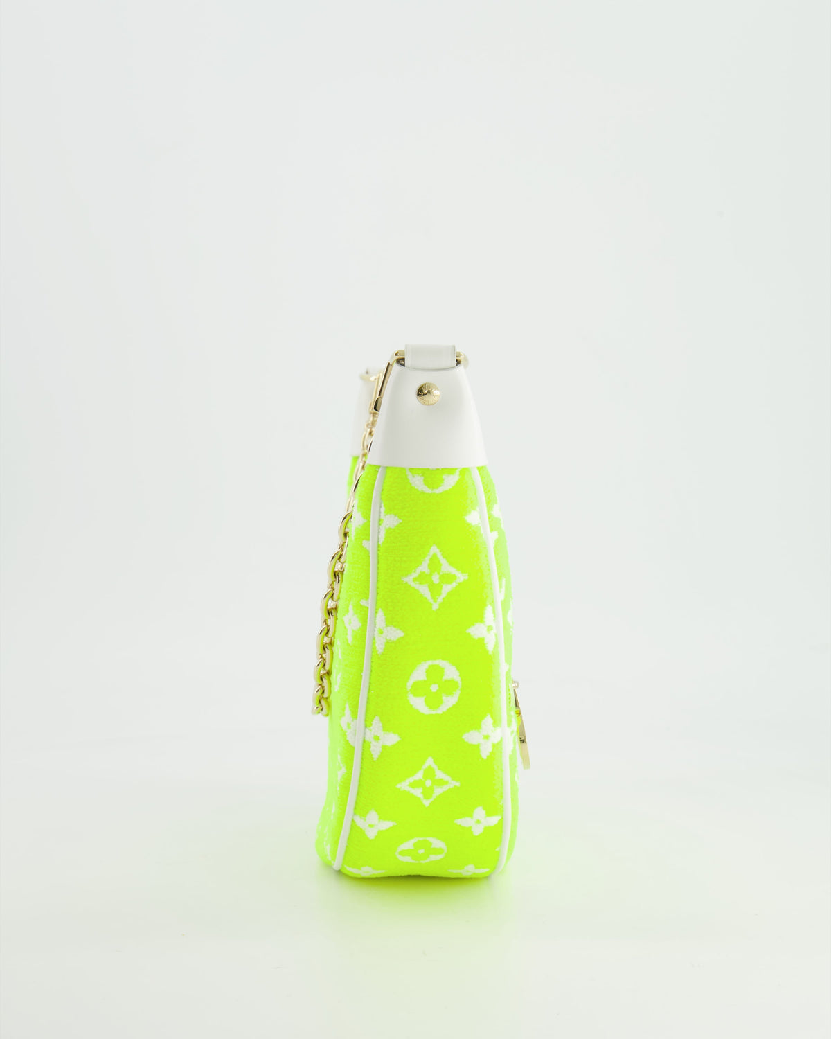 *HOT* Louis Vuitton Neon Yellow Jacquard  Monogram Loop Bag with Champagne Gold Hardware