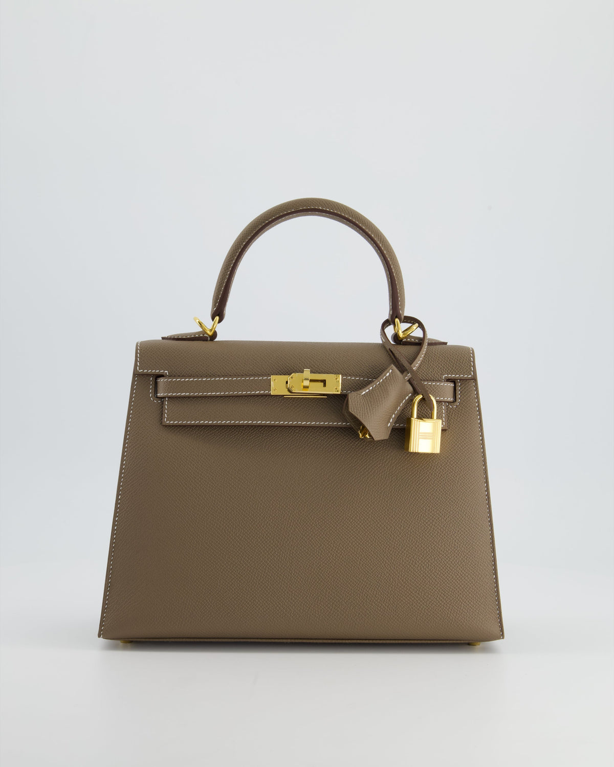 *HOLY GRAIL* Hermès Kelly 25cm Sellier in Etoupe Epsom Leather and Gold Hardware