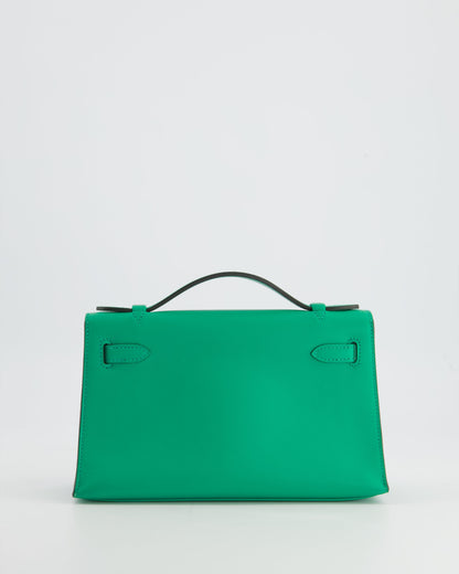 *FIRE PRICE* Hermès Kelly Pochette in Menthe Swift Leather with Gold Hardware