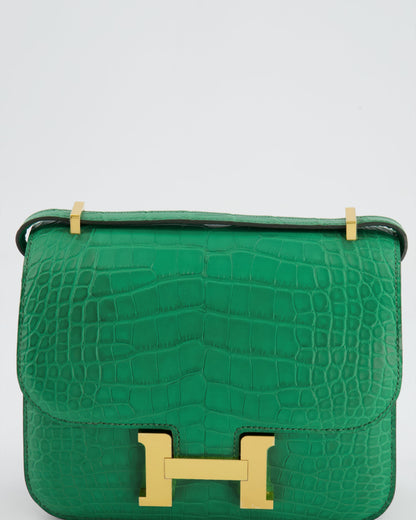 *STORE FRESH* Hermès Constance III Mini 18cm Bag in Cactus Alligator Mississippiensis Leather with Gold Hardware