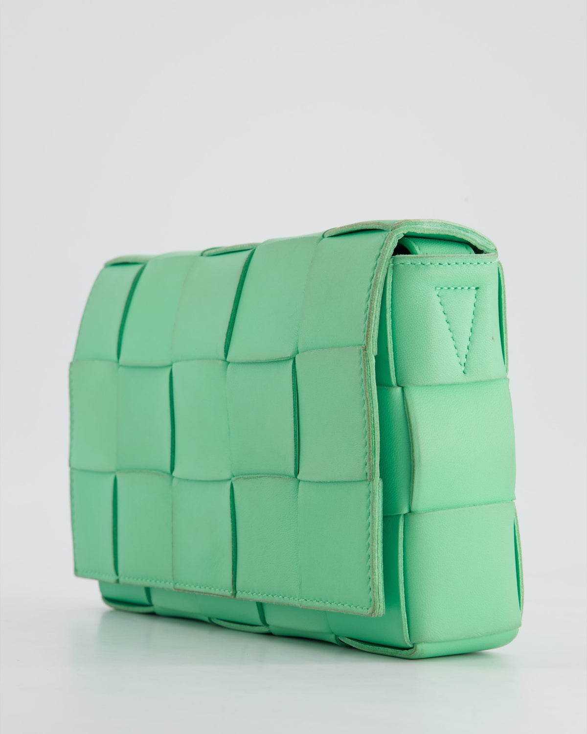 Bottega Veneta Lime Green Small Cassette Intrecciato Cross-Body Bag RRP £1,970