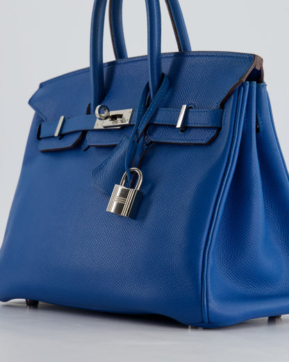 *FIRE PRICE* Hermès Birkin 25cm Retourne in Bleu De Galice Epsom Leather with Palladium Hardware