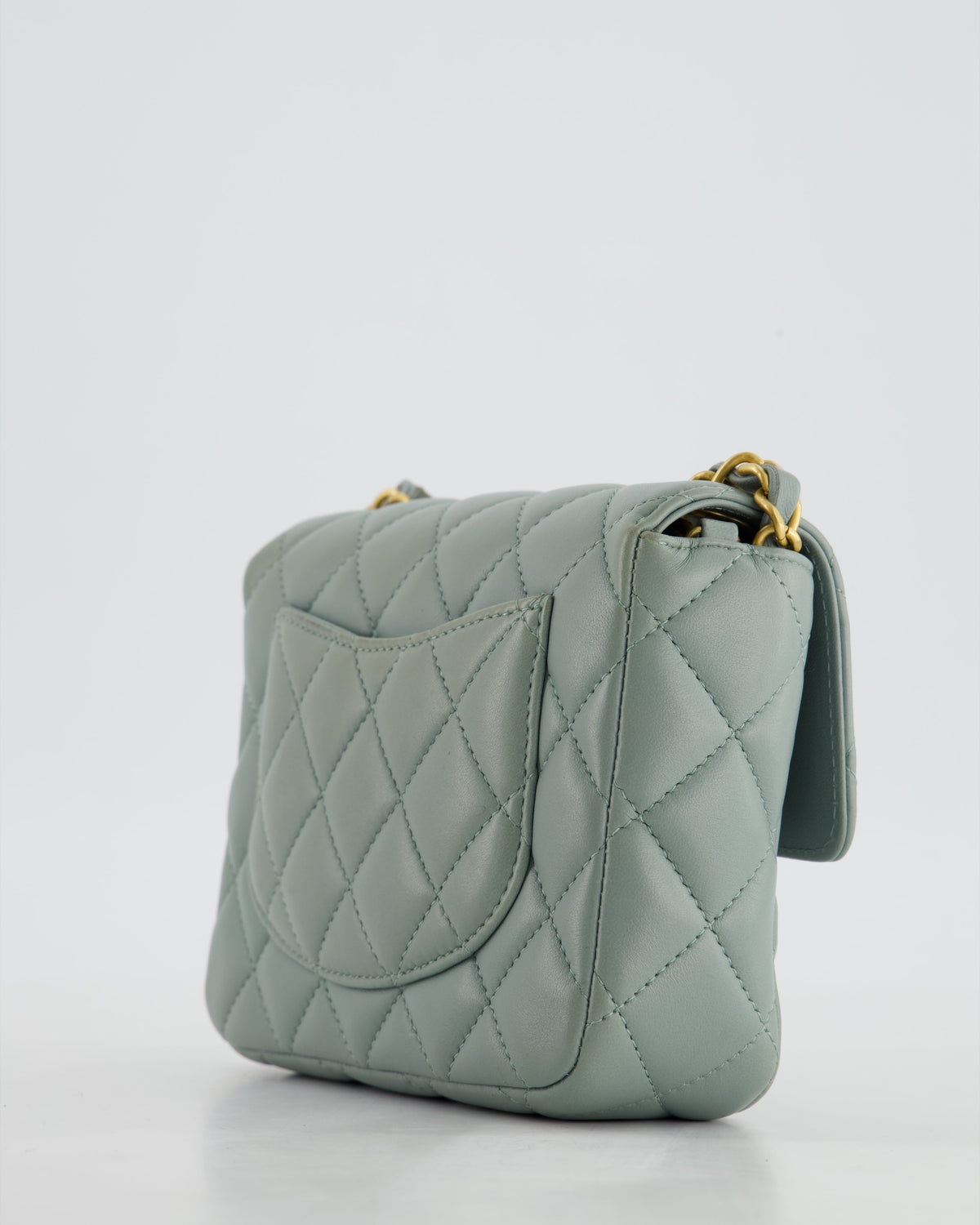 Chanel Grey Mini Flap Bag With Multicolour Coin Details and Brushed Gold Hardware