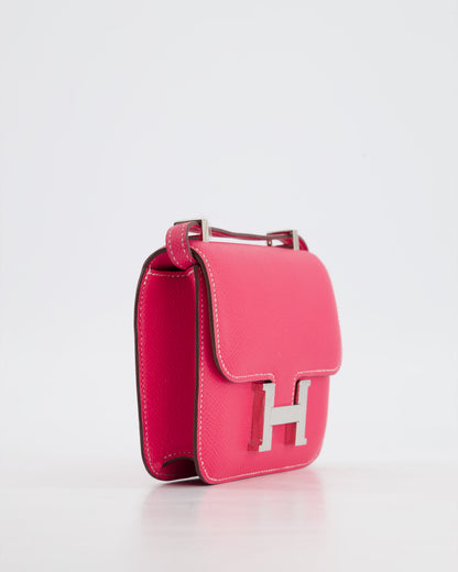 *RARE HOT* Hermès Micro Constance Bag Rose Tyrien Epsom Leather with Palladium Hardware