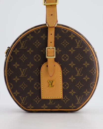 Louis Vuitton Monogram Canvas Petite Boite Chapeau Cross-Body Bag with Gold Hardware