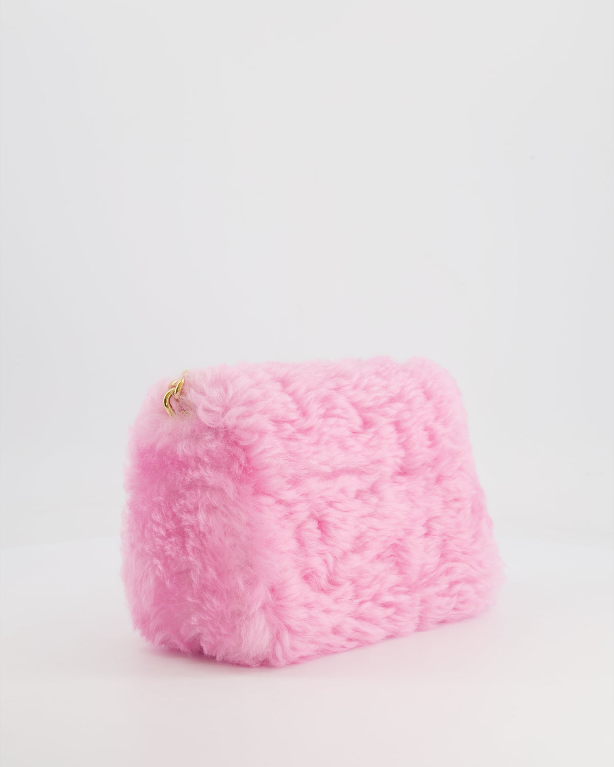 Louis Vuitton Candy Pink Shearling LV Twist PM Bag with Gold Hardware