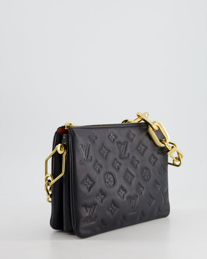 Louis Vuitton Coussin BB Bag in Black Monogram Embossed Calfskin Leather with Gold Chain Strap £2,940