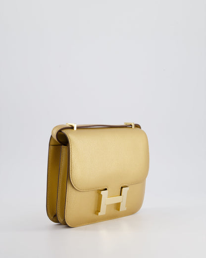 *LIMITED EDITION* Hermès Constance 18 III Miroir Doré Bag in Chevre Chamkila Leather with Permabrass Hardware