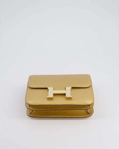 *LIMITED EDITION* Hermès Constance 18 III Miroir Doré Bag in Chevre Chamkila Leather with Permabrass Hardware