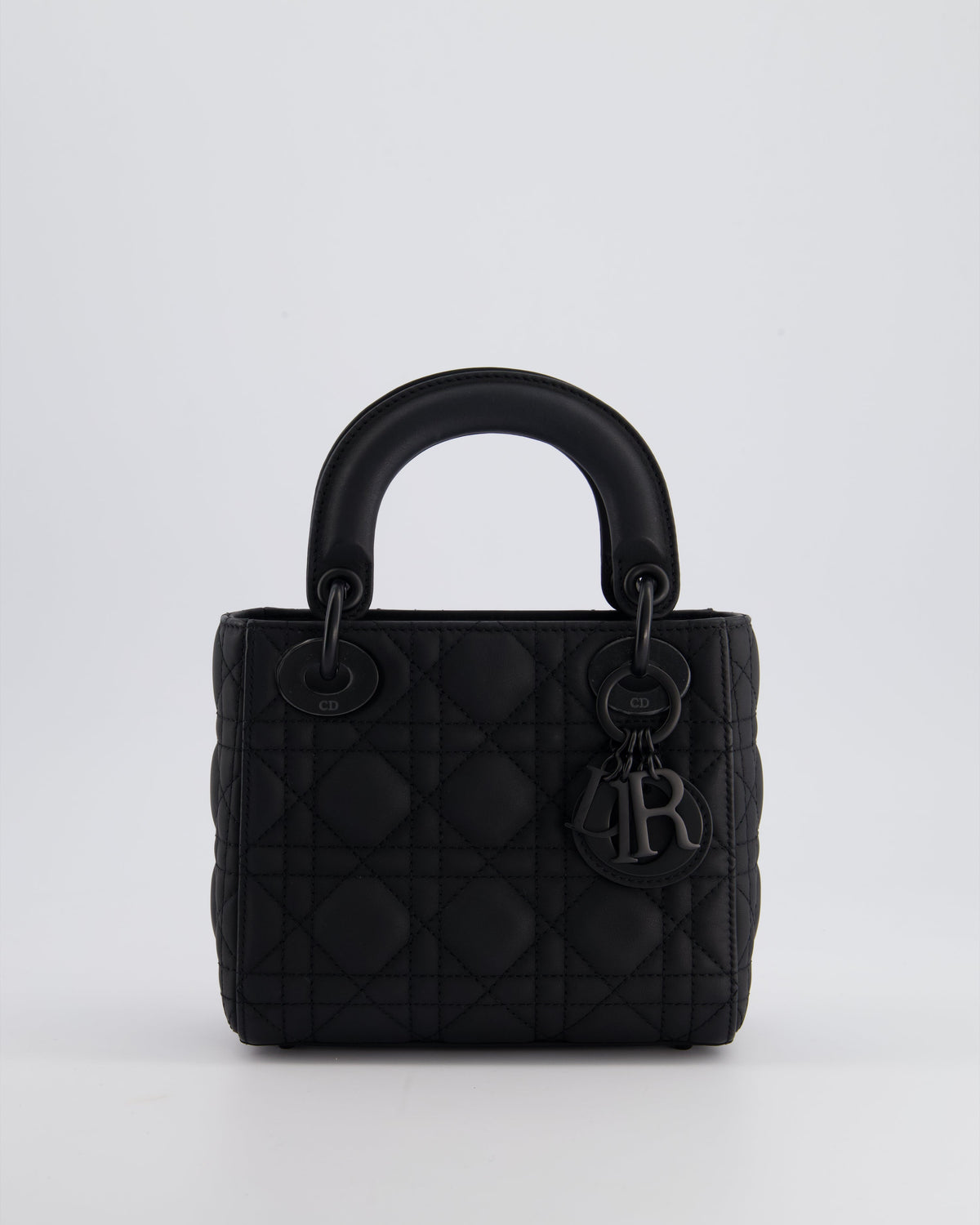 Christian Dior Mini Cannage Ultramatte Black Lady Dior Bag with Black Hardware RRP - £4200