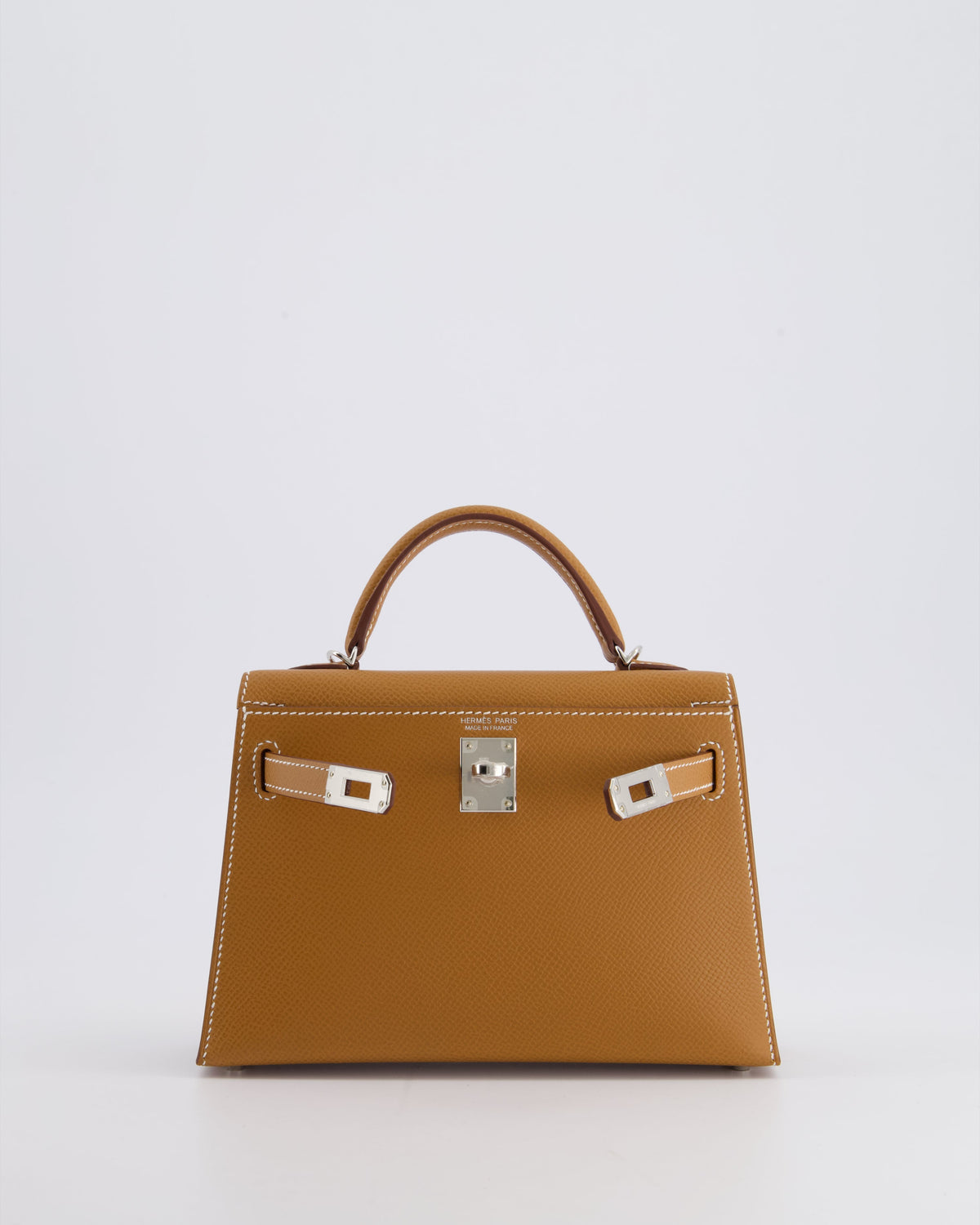 Hermès Mini Kelly II 20cm Bag in Gold Epsom Leather with Palladium Hardware