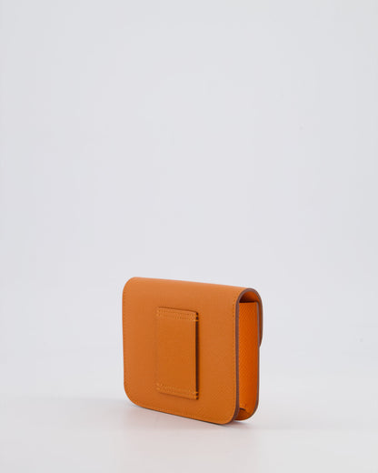 Hermès Constance Slim Belt Wallet Bag in Orange Epsom Leather with Palladium Hardware