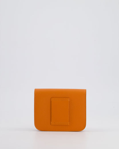 Hermès Constance Slim Belt Wallet Bag in Orange Epsom Leather with Palladium Hardware