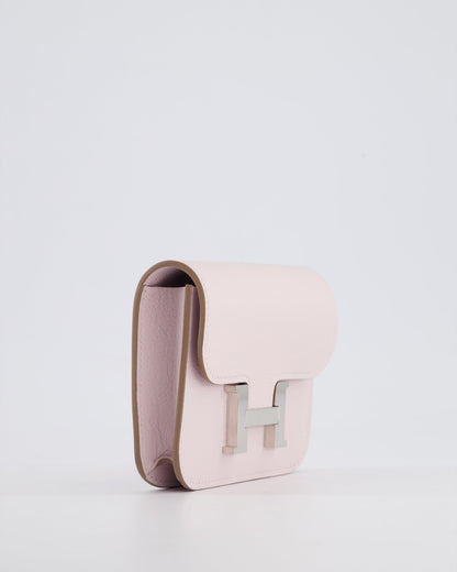 Hermès Constance Slim Belt Wallet Bag in Mauve Pale Evercolor Leather with Palladium Hardware