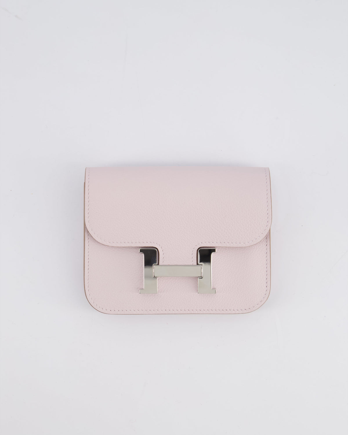 Hermès Constance Slim Belt Wallet Bag in Mauve Pale Evercolor Leather with Palladium Hardware