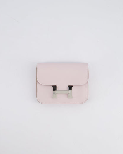 Hermès Constance Slim Belt Wallet Bag in Mauve Pale Evercolor Leather with Palladium Hardware
