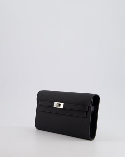 Hermès Kelly To Go Bag in Noir Epsom Leather with Palladium Hardware