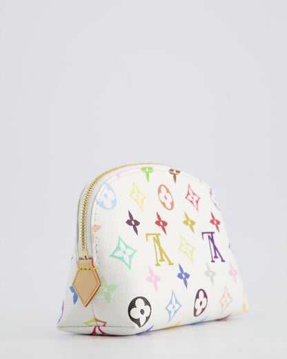 *HOT* Louis Vuitton X Takashi Murakami PM Cosmetic Pouch in Multi-Colour Monogram Canvas