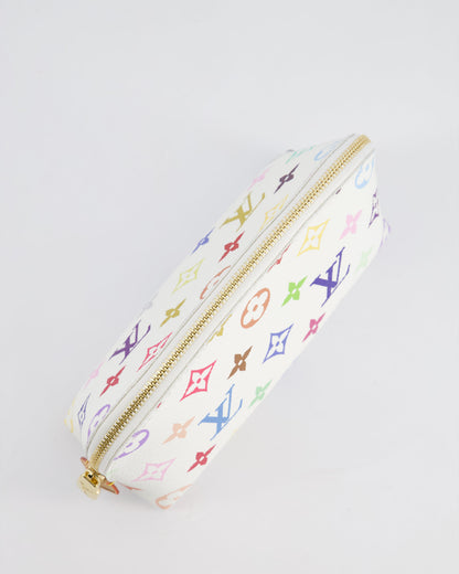 *HOT* Louis Vuitton X Takashi Murakami PM Cosmetic Pouch in Multi-Colour Monogram Canvas
