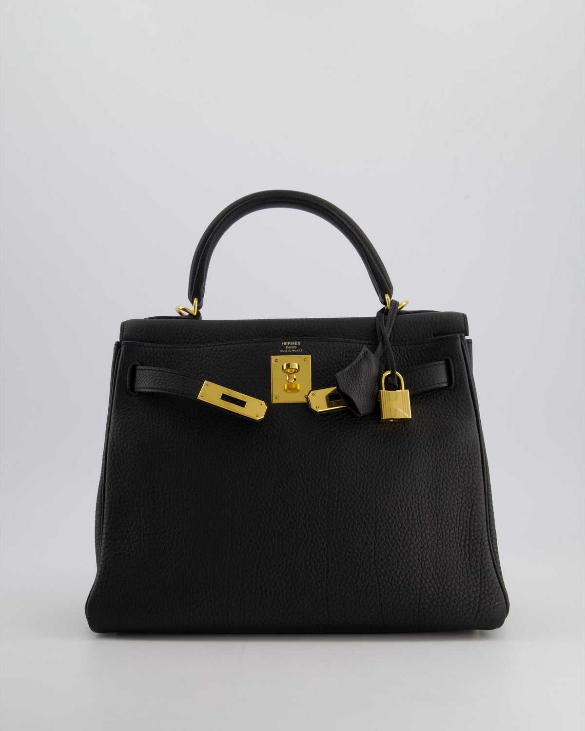 Hermès Kelly 28cm Retourne Bag in Black Togo Leather with Gold Hardware