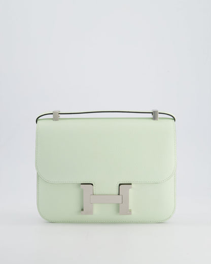 *RARE* Hermès Constance III Miroir 1 - 24cm Bag in Vert Fizz Epsom Leather with Palladium Hardware