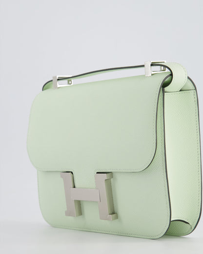 *RARE* Hermès Constance III Miroir 1 - 24cm Bag in Vert Fizz Epsom Leather with Palladium Hardware