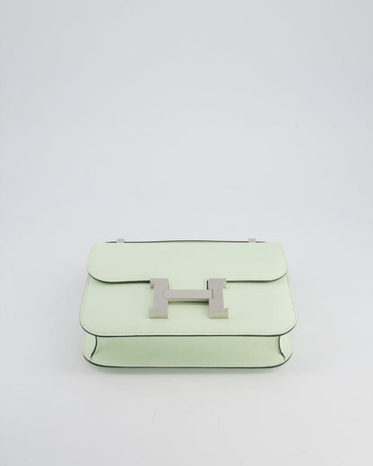 *RARE* Hermès Constance III Miroir 1 - 24cm Bag in Vert Fizz Epsom Leather with Palladium Hardware