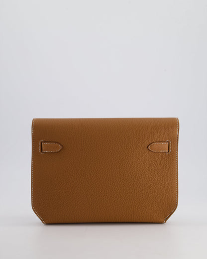*RARE* Hermès Kelly Depeches Pouch 25cm Bag in Gold Togo Leather with Palladium Hardware
